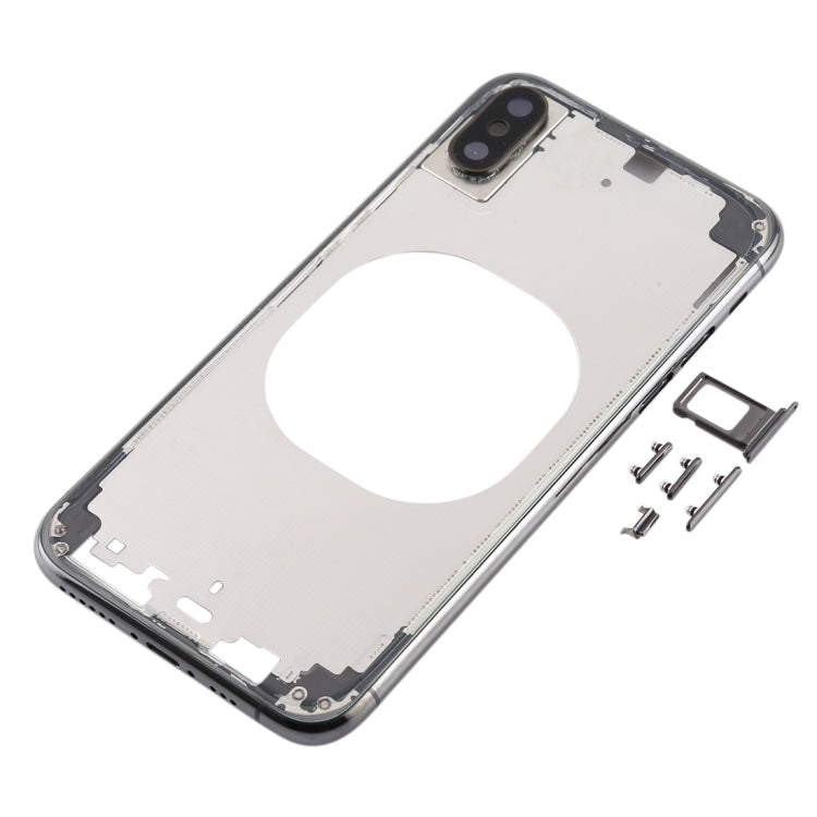 Transparent Back Cover with Camera Lens & SIM Card Tray & Side Keys for iPhone XS Max(Black) - Back Cover by PMC TechLife | Online Shopping South Africa | PMC TechLife