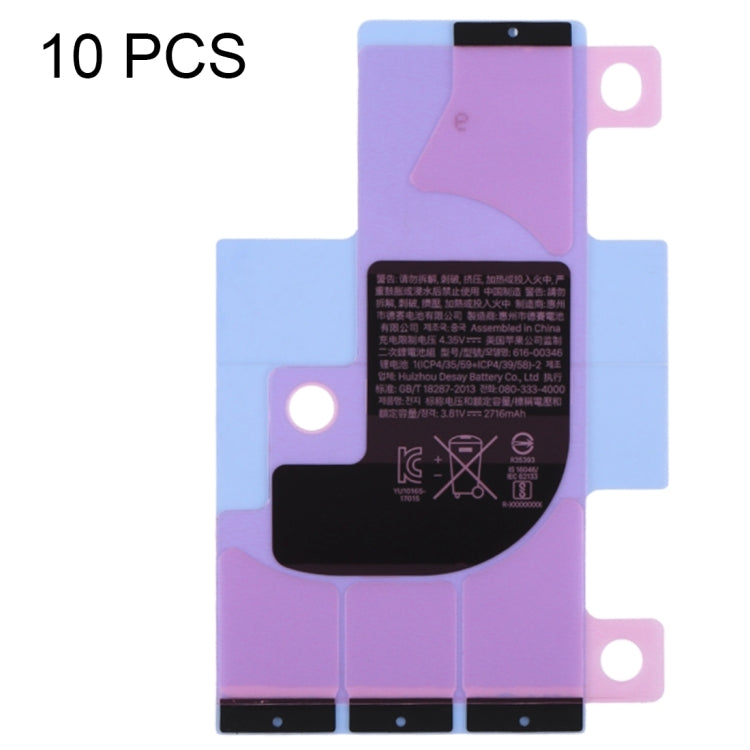 10 PCS Battery Adhesive Tape Stickers for iPhone XR - Others by PMC TechLife | Online Shopping South Africa | PMC TechLife
