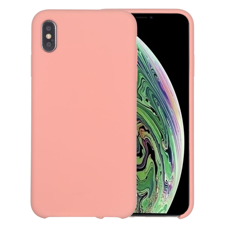 For iPhone XR Four Corners Full Coverage Liquid Silicone Case(Light Pink) - More iPhone Cases by PMC Jewellery | Online Shopping South Africa | PMC Jewellery