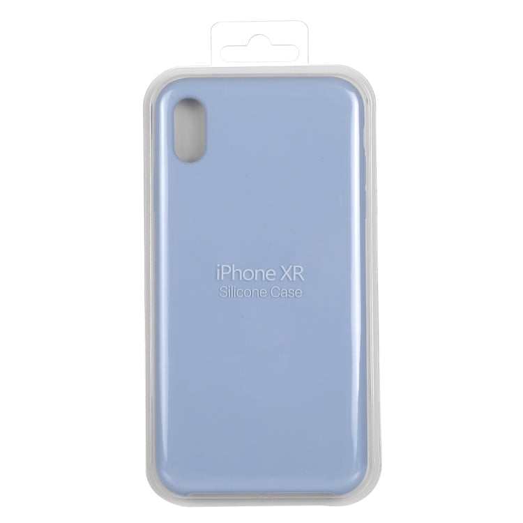For iPhone XR Four Corners Full Coverage Liquid Silicone Case(Baby Blue) - More iPhone Cases by PMC TechLife | Online Shopping South Africa | PMC TechLife