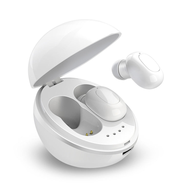 A10 TWS Space Capsule Shape Wireless Bluetooth Earphone with Magnetic Charging Box & Lanyard, Support HD Call & Automatic Pairing Bluetooth(White) - TWS Earphone by PMC TechLife | Online Shopping South Africa | PMC TechLife
