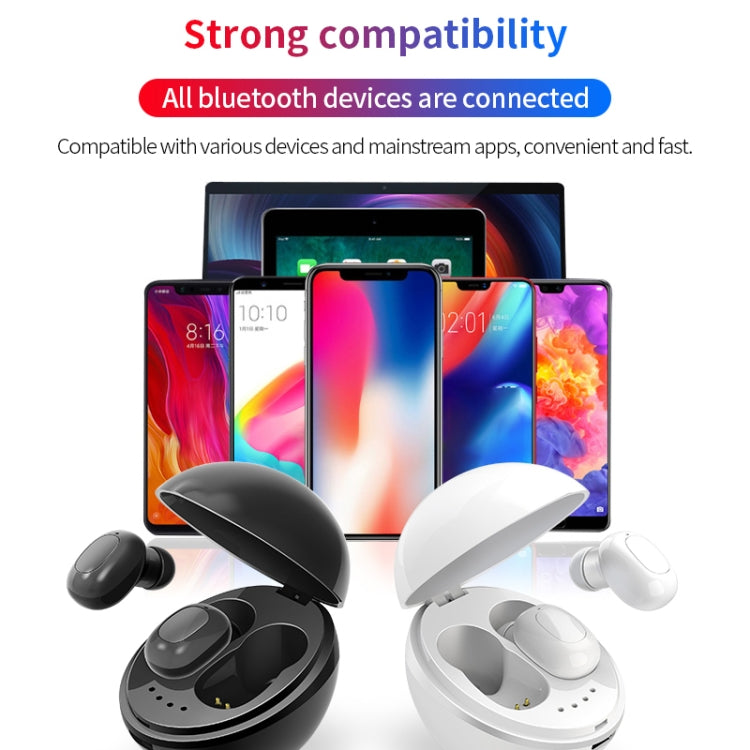 A10 TWS Space Capsule Shape Wireless Bluetooth Earphone with Magnetic Charging Box & Lanyard, Support HD Call & Automatic Pairing Bluetooth(White) - TWS Earphone by PMC TechLife | Online Shopping South Africa | PMC TechLife