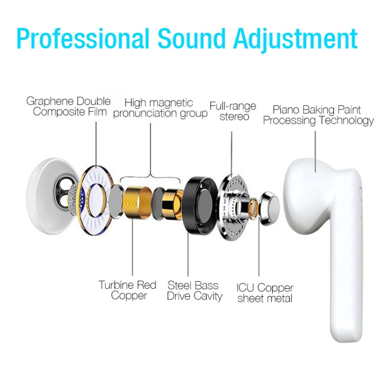 X26 TWS  Bluetooth 5.0 Wireless Touch Bluetooth Earphone with Magnetic Attraction Charging Box, Support Voice Assistant & Call(Blue) - TWS Earphone by PMC TechLife | Online Shopping South Africa | PMC TechLife