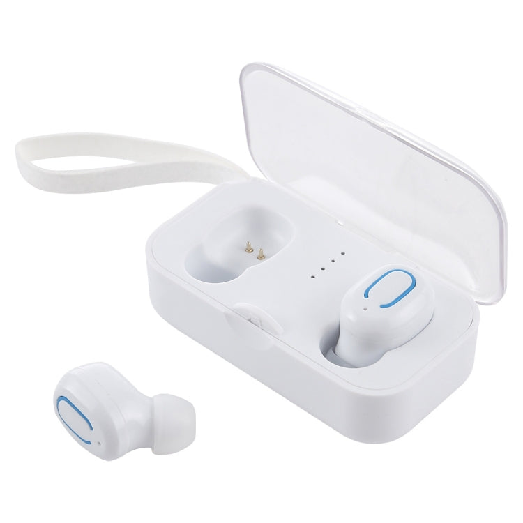 TI8S TWS Dazzling Wireless Stereo Bluetooth 5.0 Earphones with Charging Case(White) - TWS Earphone by PMC Jewellery | Online Shopping South Africa | PMC Jewellery
