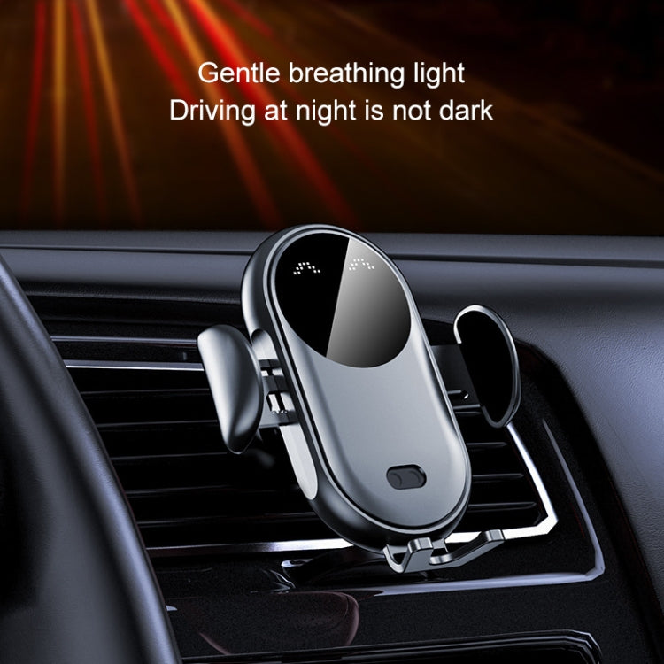 K10 15W Max Output Infrared Sensor Car Air Outlet Bracket Wireless Charger(White) - Wireless Charger Holders by PMC TechLife | Online Shopping South Africa | PMC TechLife