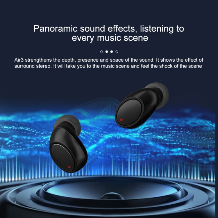 Air3 TWS V5.0 Wireless Stereo Bluetooth Headset with Charging Case, Support Intelligent Voice(Black) - TWS Earphone by PMC Jewellery | Online Shopping South Africa | PMC Jewellery