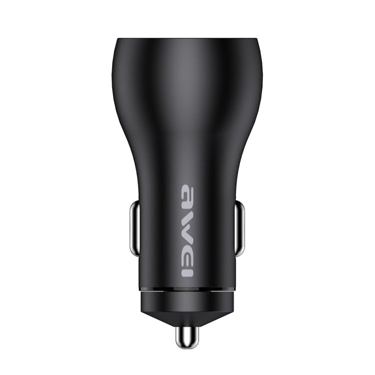 awei C-822 18W PD 8 Pin + 18W QC 3.0 USB Interface Car Charger(Black) - Car Charger by awei | Online Shopping South Africa | PMC Jewellery