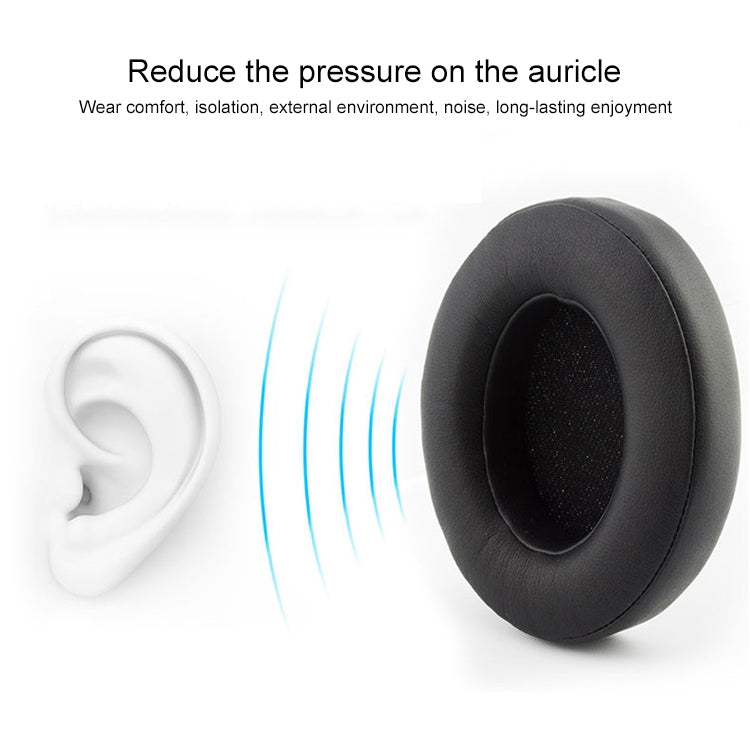 2 PCS For Beats EP Wired Headset Ear-cap Sponge Earmuffs(Black) - Earmuff & Pad by PMC TechLife | Online Shopping South Africa | PMC TechLife