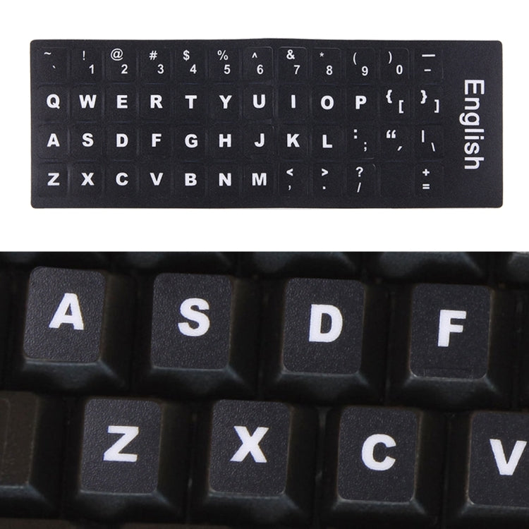 Keyboard Film Cover Independent Paste English Keyboard Stickers for Laptop Notebook Computer Keyboard(Black) - Silicone / Sticker by PMC Jewellery | Online Shopping South Africa | PMC Jewellery