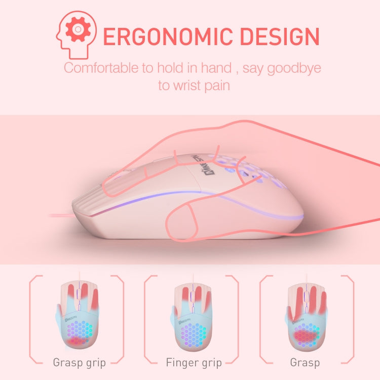 MKESPN SXS-838 Type-C Interface RGB Hollow Wired Mouse(Black) - Wired Mice by MKESPN | Online Shopping South Africa | PMC TechLife | Buy Now Pay Later Mobicred