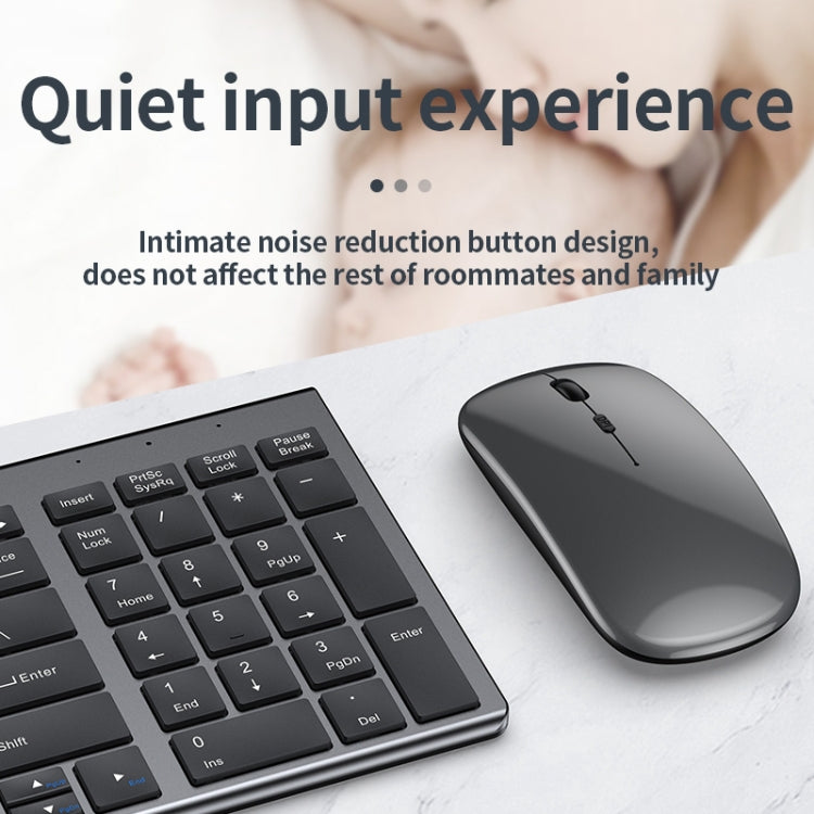 109 Three-mode Wireless Bluetooth Keyboard (Silver) - free shipping - PMC TechLife - Order now!