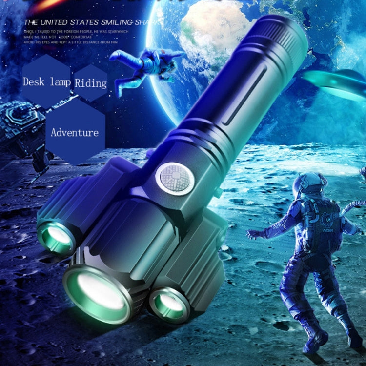 KS-738 USB Charging Waterproof T6+XPE Zoomable LED Flashlight with 4-Modes & 18650 lithium battery - LED Flashlight by PMC TechLife | Online Shopping South Africa | PMC TechLife
