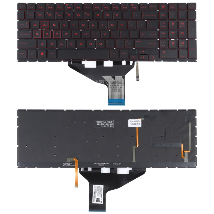For HP OMEN 15-DC 15-DH 15T-DC 17-CB US Version Keyboard with Red Backlight - Replacement Keyboards by PMC TechLife | Online Shopping South Africa | PMC TechLife