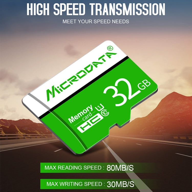 MICRODATA 64GB U3 Green and White TF(Micro SD) Memory Card - free shipping - PMC TechLife - Order now!