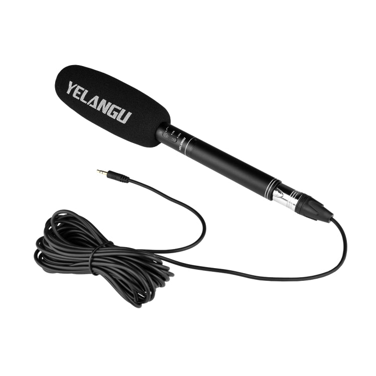 YELANGU YLG9933A MIC07 Professional Interview Condenser Video Shotgun Microphone with 6.5mm Audio Adapter & 3.5mm RXL Audio Cable(Black) - Camera Microphone by YELANGU | Online Shopping South Africa | PMC Jewellery | Buy Now Pay Later Mobicred