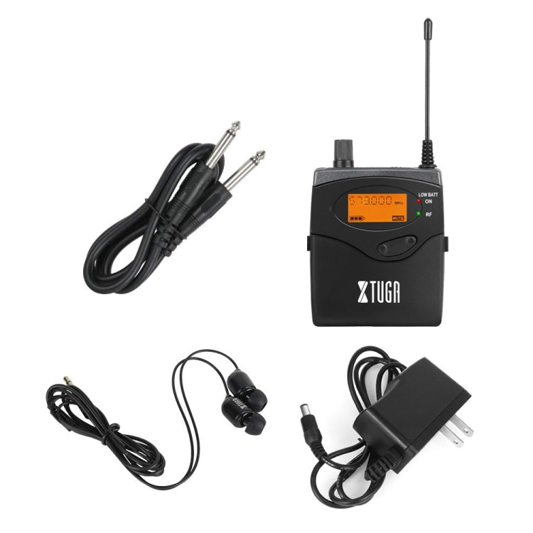 XTUGA RW2080 UHF Wireless Stage Singer In-Ear Monitor System Single BodyPack Receiver - Camera Microphone by PMC Jewellery | Online Shopping South Africa | PMC Jewellery