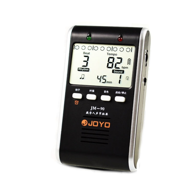 JOYO JM-90 Mini Portable Rechargeable Clip-on LED Indicator Electronic Digital Metronome Tone Generator Tuner for Guitar Violin Ukulele(Black) - Stringed Instruments by JOYO | Online Shopping South Africa | PMC Jewellery