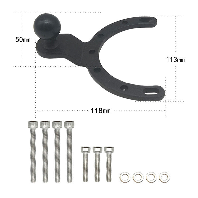 Motorcycle Fuel Tank Cap Mobile Phone Bracket Fixed Accessories Large Horseshoe Ball Head - free shipping - PMC TechLife - Order now!