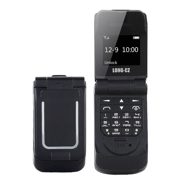 LONG-CZ J9 Mini Flip Style Mobile Phone, 0.66 inch, 18 Keys, Support Bluetooth, FM, SOS, Anti-lost, Magic Sound, Auto Answering, GSM, Single SIM(Black) - Others by PMC Jewellery | Online Shopping South Africa | PMC Jewellery