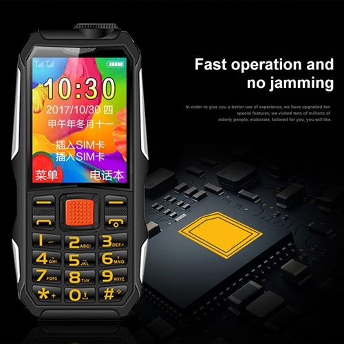 HAIYU H1 1.8 inch Triple Proofing Elder Phone, Waterproof Shockproof Dustproof,  2800mAh Battery, 21 Keys, LED Flashlight, FM, Dual SIM(Black) - HAIYU by HAIYU | Online Shopping South Africa | PMC Jewellery