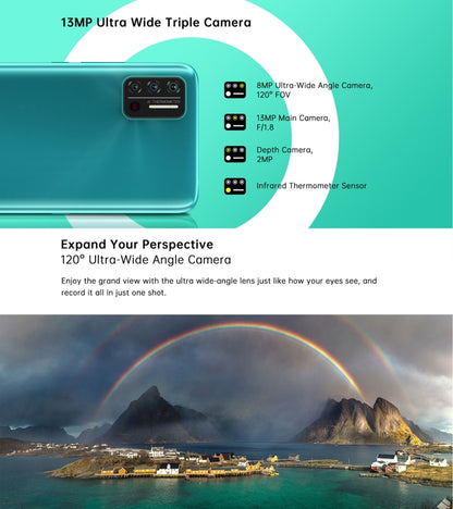 UMIDIGI A7S, 2GB+32GB, Infrared Thermometer, Triple Back Cameras, 4150mAh Battery, Face Identification, 6.53 inch Android 10 MTK6737 Quad Core up to 1.25GHz, Network: 4G, OTG(Grey) - UMIDIGI by UMIDIGI | Online Shopping South Africa | PMC Jewellery | Buy Now Pay Later Mobicred