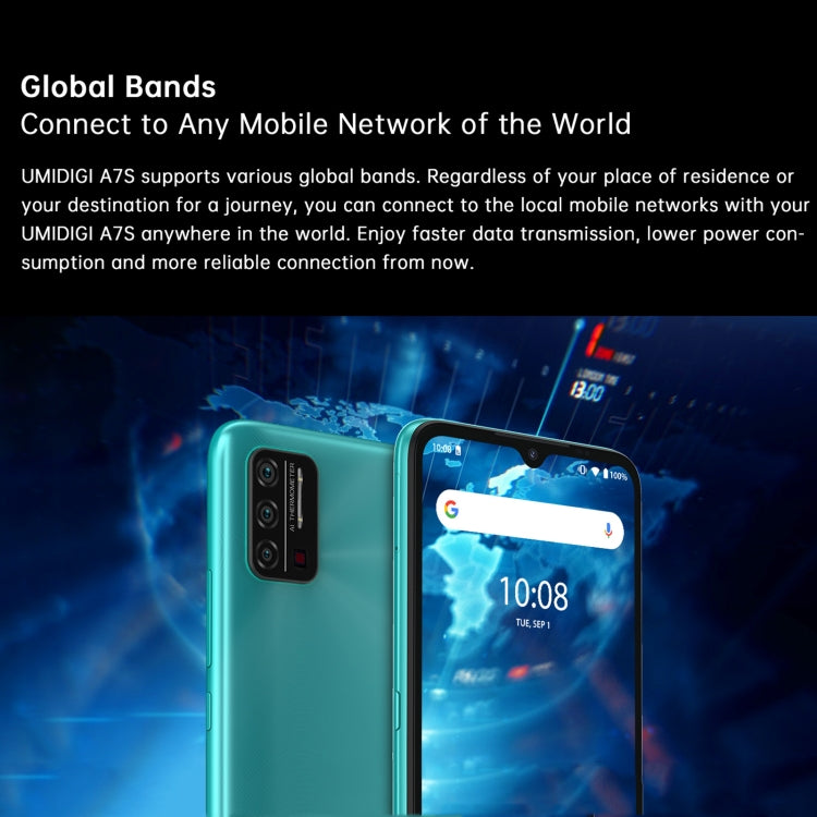 UMIDIGI A7S, 2GB+32GB, Infrared Thermometer, Triple Back Cameras, 4150mAh Battery, Face Identification, 6.53 inch Android 10 MTK6737 Quad Core up to 1.25GHz, Network: 4G, OTG(Grey) - UMIDIGI by UMIDIGI | Online Shopping South Africa | PMC Jewellery | Buy Now Pay Later Mobicred