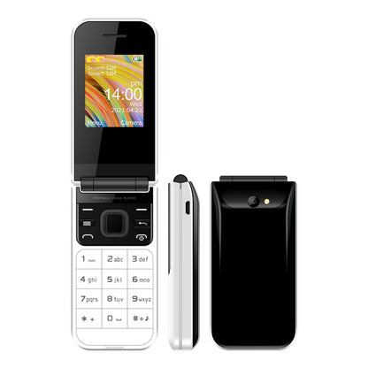 UNIWA F2720 Flip Phone, 1.77 inch, SC6531E, Support Bluetooth, FM, GSM, Dual SIM(White) - UNIWA by UNIWA | Online Shopping South Africa | PMC Jewellery