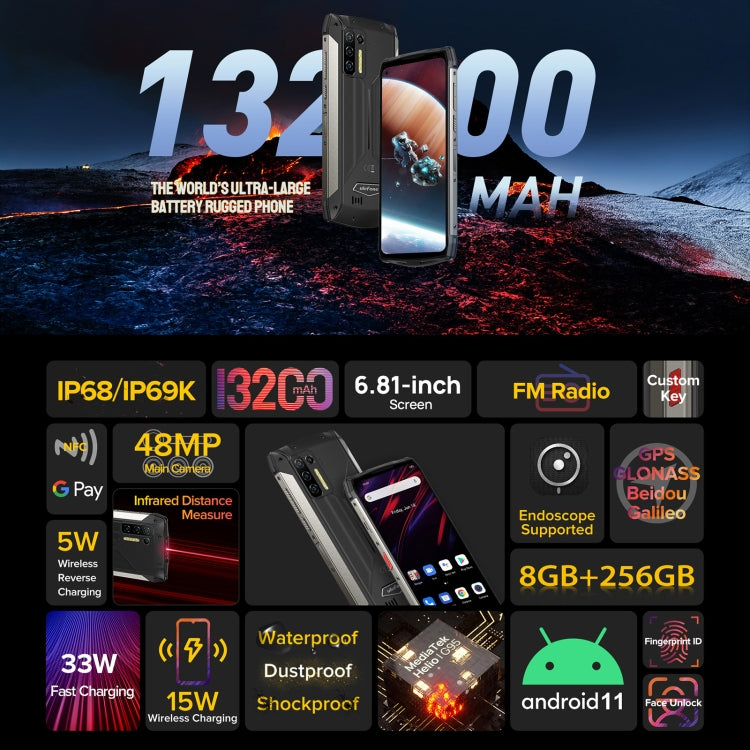 [HK Warehouse] Ulefone Power Armor 13 Rugged Phone, Infrared Distance Measure, 8GB+256GB - Ulefone by Ulefone | Online Shopping South Africa | PMC Jewellery