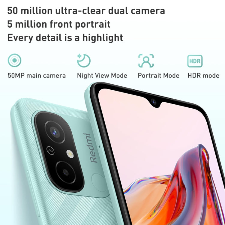 Xiaomi Redmi 12C, 50MP Camera, 4GB+128GB, 5000mAh Battery, Face ID & Fingerprint Identification, 6.71 inch MIUI 13 MediaTek Helio G85 Octa Core up to 2.0GHz, Network: 4G, Dual SIM, Not Support Google Play(Blue) - Xiaomi Redmi by Xiaomi | Online Shopping South Africa | PMC Jewellery | Buy Now Pay Later Mobicred