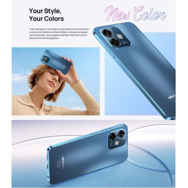 [HK Warehouse] Ulefone Note 16 Pro, 8GB+128GB, Dual Back Cameras, Face ID & Side Fingerprint Identification, 4400mAh Battery, 6.52 inch Android 13 Unisoc T606 OctaCore up to 1.6GHz, Network: 4G, Dual SIM, OTG(Blue) - Ulefone by Ulefone | Online Shopping South Africa | PMC Jewellery