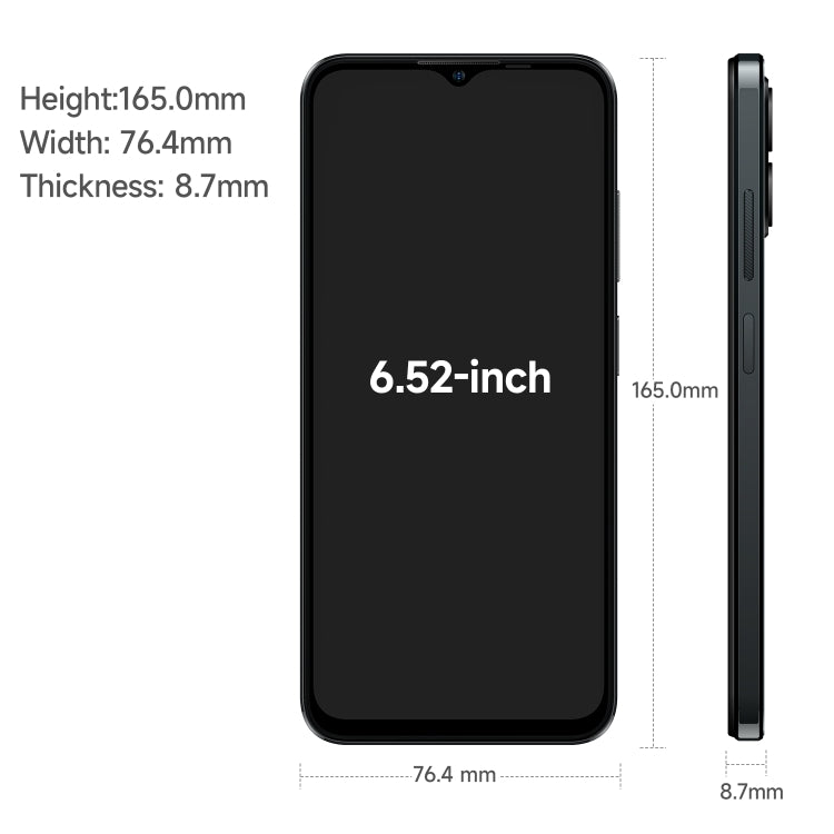 [HK Warehouse] Ulefone Note 16 Pro, 8GB+512GB, Dual Back Cameras, Face ID & Side Fingerprint Identification, 4400mAh Battery, 6.52 inch Android 13 Unisoc T606 Octa Core up to 1.6GHz, Network: 4G, Dual SIM, OTG (Black) - Ulefone by PMC Jewellery | Online Shopping South Africa | PMC Jewellery