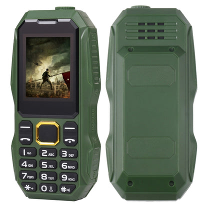 W2025 Triple Proofing Elder Phone, Waterproof Shockproof Dustproof, 5800mAh Battery, 1.8 inch, 21 Keys, LED Flashlight, Dual SIM(Green) - Others by PMC Jewellery | Online Shopping South Africa | PMC Jewellery | Buy Now Pay Later Mobicred