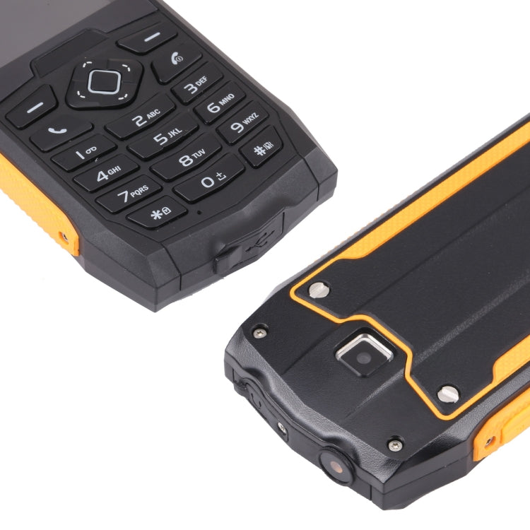 Rugtel R1C Rugged Phone, IP68 Waterproof Dustproof Shockproof, 2.4 inch, MTK6261D, 2000mAh Battery, SOS, FM, Dual SIM(Yellow) - Others by Rugtel | Online Shopping South Africa | PMC Jewellery
