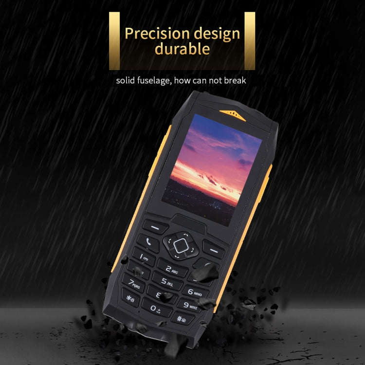 Rugtel R1C Rugged Phone, IP68 Waterproof Dustproof Shockproof, 2.4 inch, MTK6261D, 2000mAh Battery, SOS, FM, Dual SIM(Yellow) - Others by Rugtel | Online Shopping South Africa | PMC Jewellery