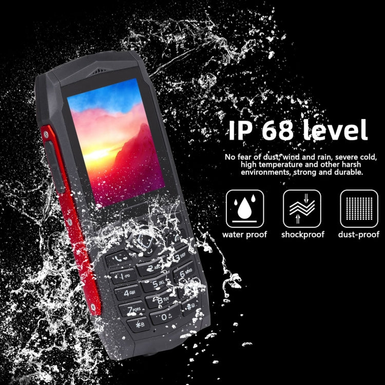 Rugtel R1D Rugged Phone, IP68 Waterproof Dustproof Shockproof, 2.4 inch, MTK6261D, 2000mAh Battery, Loud Box Speaker, FM, Network: 2G, Dual SIM (Red) - Others by Rugtel | Online Shopping South Africa | PMC Jewellery | Buy Now Pay Later Mobicred