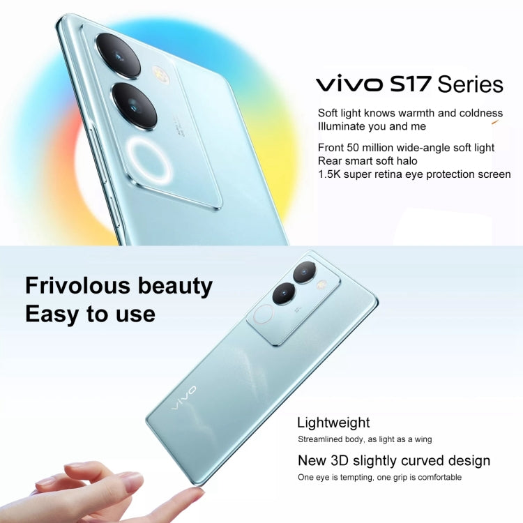 vivo S17 5G, 50MP Camera, 8GB+ 256GB, Dual Back Cameras, Srceen Fingerprint Identification, 4600mAh Battery, 6.78 inch Android 13 OriginOS 3 Snapdragon 778G+ Octa Core up to 2.5GHz, OTG, NFC, Network: 5G(Blue) - vivo by vivo | Online Shopping South Africa | PMC Jewellery | Buy Now Pay Later Mobicred