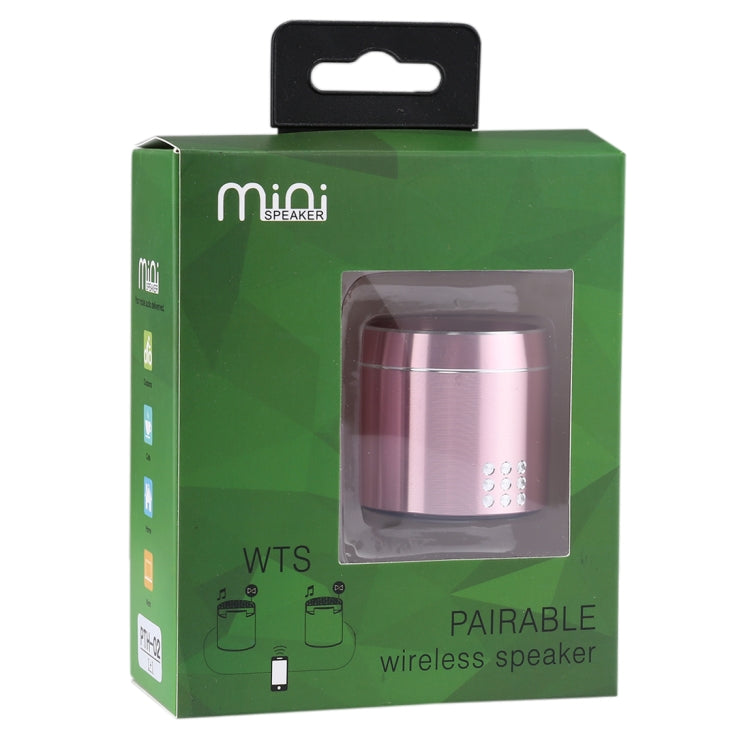 PTH-02 Portable True Wireless Stereo Mini Bluetooth Speaker with LED Indicator & Sling(Pink) - Mini Speaker by PMC Jewellery | Online Shopping South Africa | PMC Jewellery