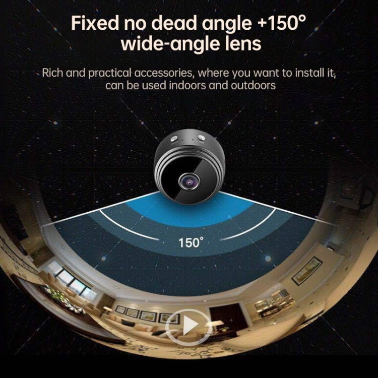 A9 1080P WiFi Wireless Network Camera Wide-angle Recorder (Black) - Mini Camera by PMC TechLife | Online Shopping South Africa | PMC TechLife | Buy Now Pay Later Mobicred