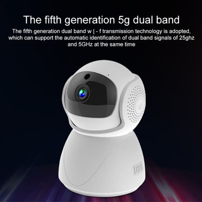 ZAS-5G01 1080P Home 5G WiFi Dual-band Panoramic Camera, Support IR Night Vision & TF Card Slot & AP Hot Spot & Designated Alarm Area, UK Plug - Wireless Camera by PMC Jewellery | Online Shopping South Africa | PMC Jewellery