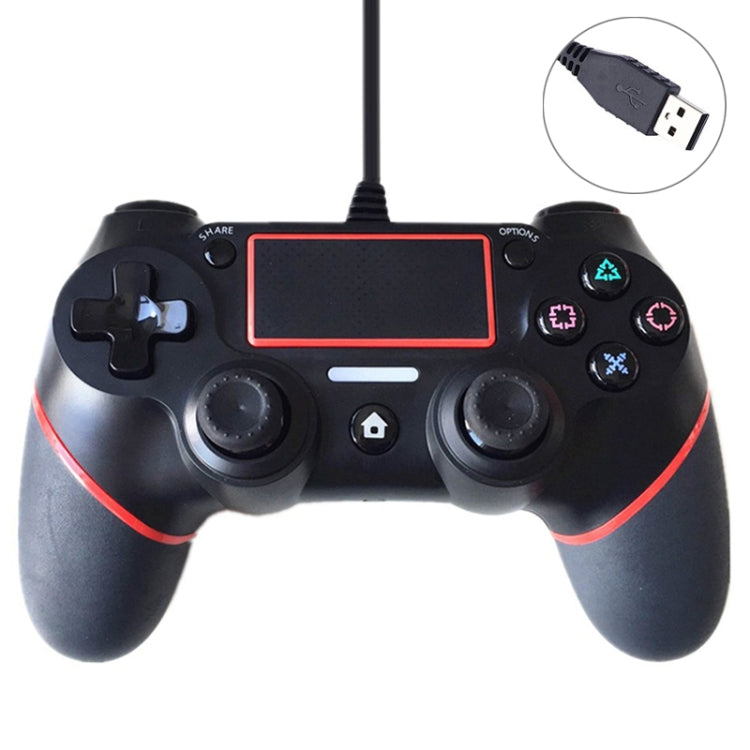 Wired Game Controller for Sony Playstation PS4(Red) - Gamepads by PMC Jewellery | Online Shopping South Africa | PMC Jewellery