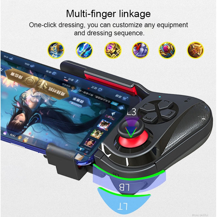MOCUTE-059 Bluetooth 4.0 Dual-mode Left-handed Bluetooth Gamepad for 6.5-7.2-inch Phones, Supports Android / IOS Direct Connection and Direct Play - Controller Gamepad by PMC TechLife | Online Shopping South Africa | PMC TechLife