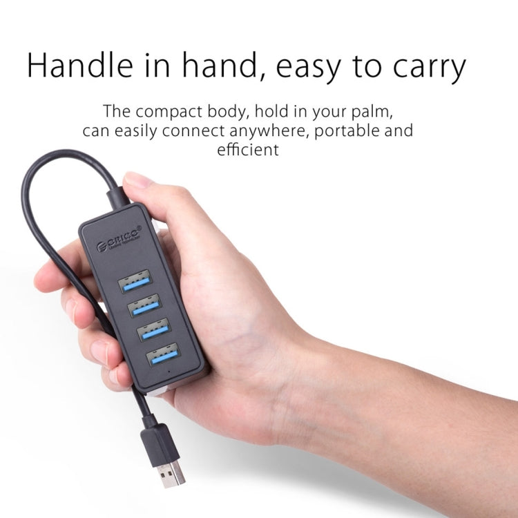 ORICO W5P-U3-30 4-Port USB 3.0 Desktop HUB with 30cm Micro USB Cable Power Supply(Black) - free shipping - PMC TechLife - Order now!