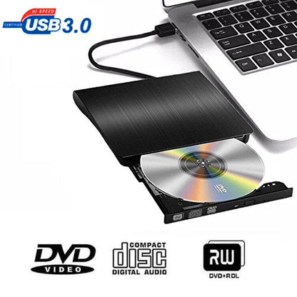 Brushed Texture USB 3.0 POP-UP Mobile External DVD-Rw DVD / CD Rewritable Drive External ODD & HDD Device - Rewritable Drive by PMC Jewellery | Online Shopping South Africa | PMC Jewellery