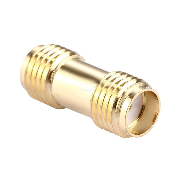 SMA Female to SMA Female Connector Adapter(Gold) - Connectors by PMC Jewellery | Online Shopping South Africa | PMC Jewellery