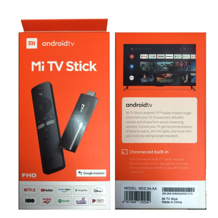 Original Xiaomi Mi Android TV Stick, Quad Core Cotex A53, RAM 1GB + ROM 8GB, Global Version, EU Plug - Android TV Sticks by Xiaomi | Online Shopping South Africa | PMC Jewellery | Buy Now Pay Later Mobicred