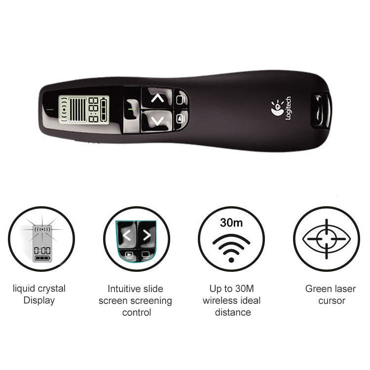 Logitech R800 2.4Ghz USB Wireless Presenter PPT Remote Control Flip Pen -  by Logitech | Online Shopping South Africa | PMC Jewellery