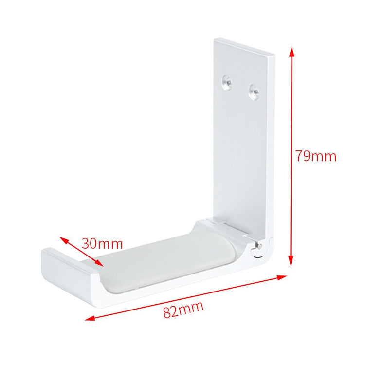 Paste Screw Type Metal Foldable Headset Stand Display Hanger(Silver) - Anti-lost & Holder by PMC TechLife | Online Shopping South Africa | PMC TechLife