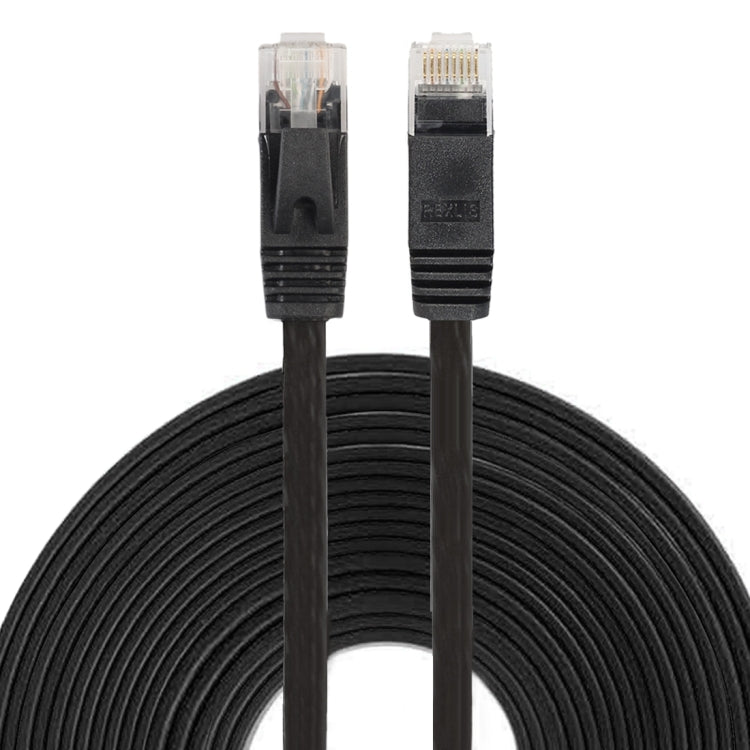10m CAT6 Ultra-thin Flat Ethernet Network LAN Cable, Patch Lead RJ45 (Black) - free shipping - PMC TechLife - Order now!