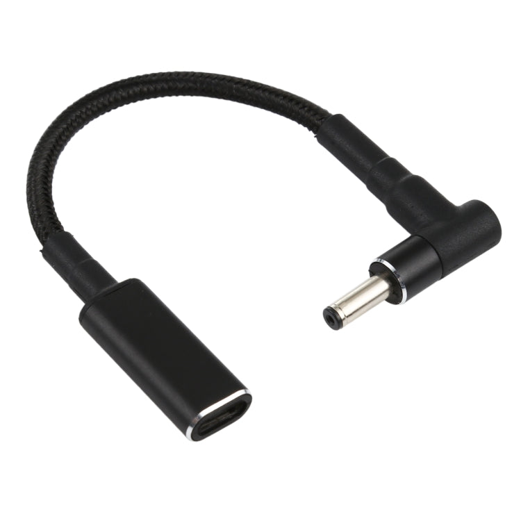 PD 100W 18.5-20V 4.0 x 1.35mm Elbow to USB-C / Type-C Adapter Nylon Braid Cable - Universal Power Adapter by PMC TechLife | Online Shopping South Africa | PMC TechLife