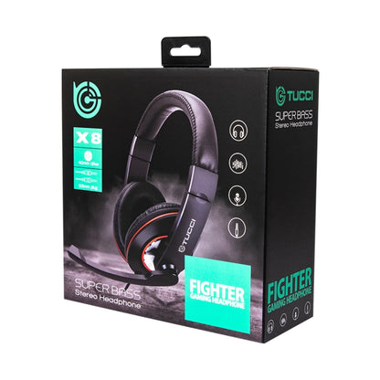 TUCCI TC-X8 Stereo PC Gaming Headset with Microphone & Conversion Cable - Multimedia Headset by TUCCI | Online Shopping South Africa | PMC Jewellery | Buy Now Pay Later Mobicred